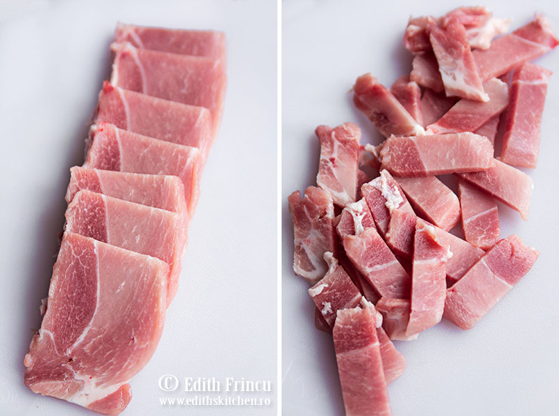 carne de porc taiata fasii - Dubu kimchi