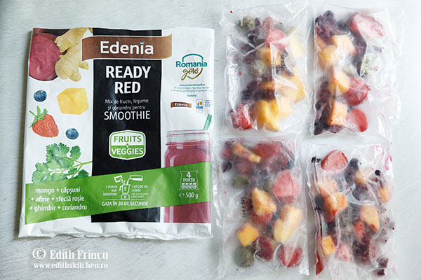 Edenia ready red smoothie - Smoothie cu capsuni sfecla si mango
