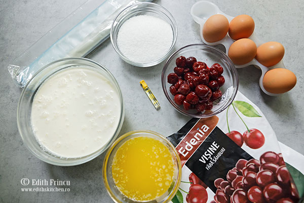 Placinta cu smantana si visine placinta cu smantana si visine ingrediente - Placinta cu smantana si visine