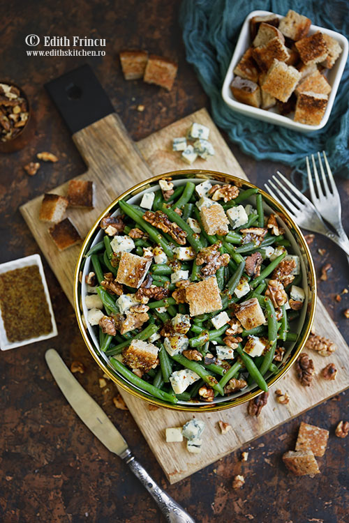 Salata de fasole verde cu nuci si gorgonzola - Salata de fasole verde cu nuci si gorgonzola