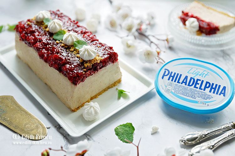 Cheesecake cu visine Cheesecake cu visine 1 - Cheesecake cu visine